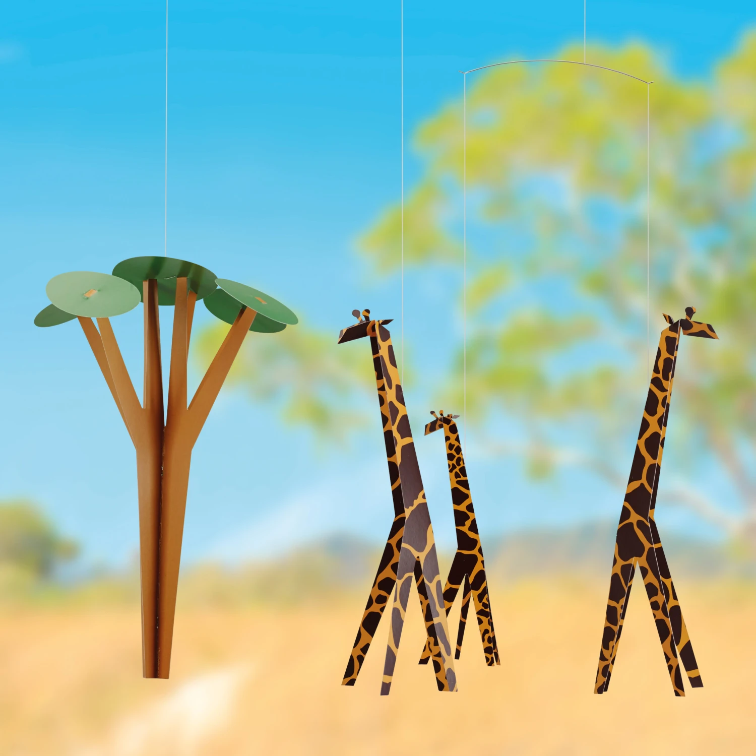 Giraffen In De Savanne Mobiel - Afbeelding 2