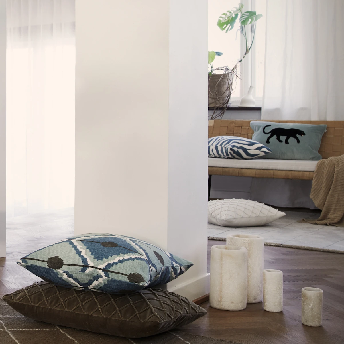 Zebra Kussenhoes, 50x50 Cm - Afbeelding 2