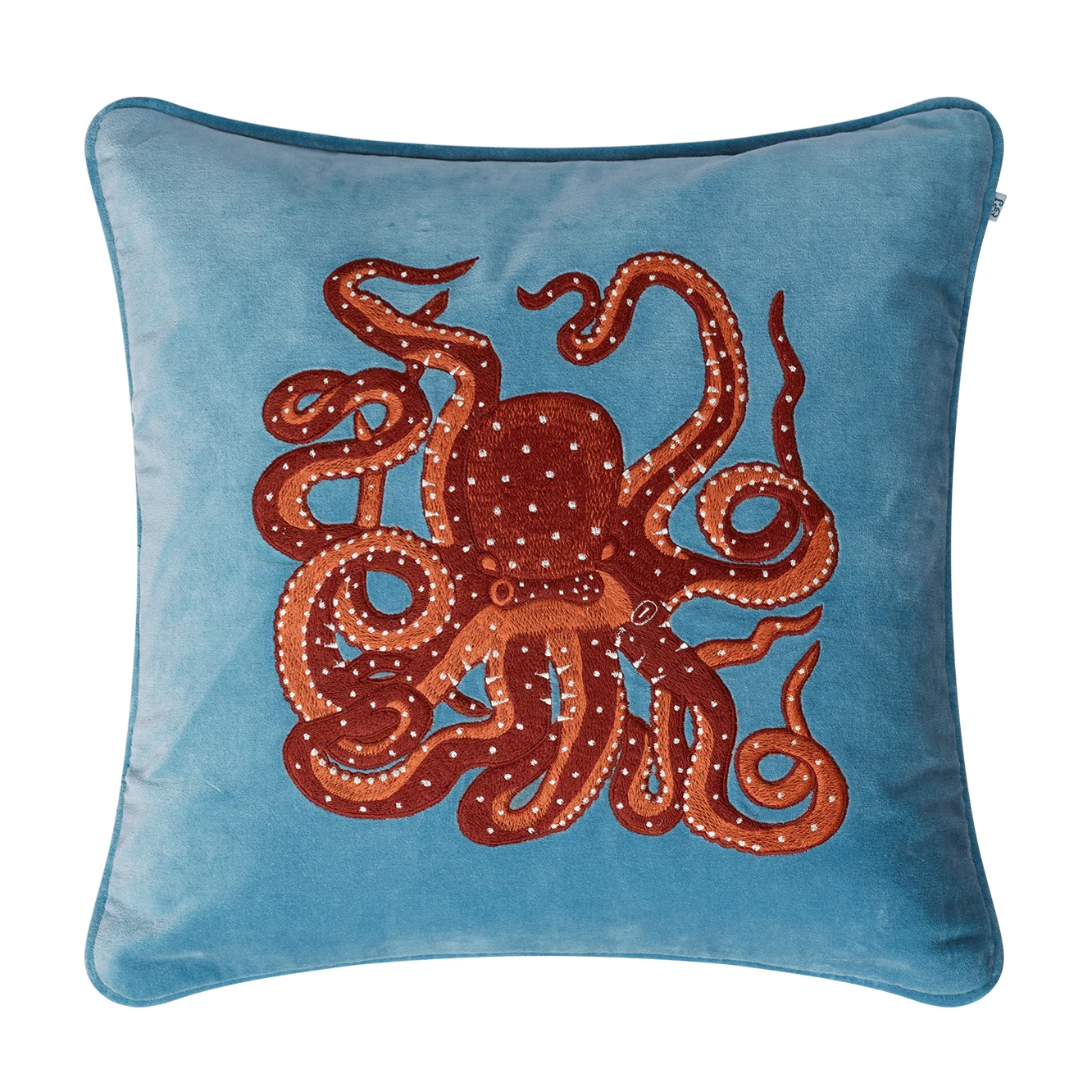 Embroidered Octopus Kussensloop 50x50 Cm