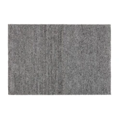 Braided Wollen Vloerkleed Donkergrijs