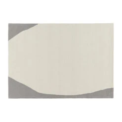 Flow Wollen Vloerkleed Wit-grijs