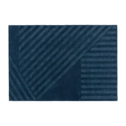 Levels Wollen Vloerkleed Stripes Blauw