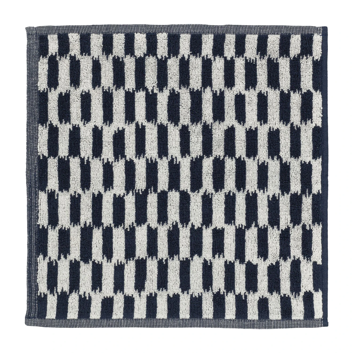 Marimekko Piekana Handdoek Dark Blue-off White