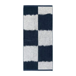 Marimekko Ostjakki Handdoek Dark Blue-off White