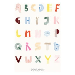 Alphabet Spaghetti ENG Multi-colour Poster