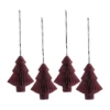 Tree Kerstballen 4-pack