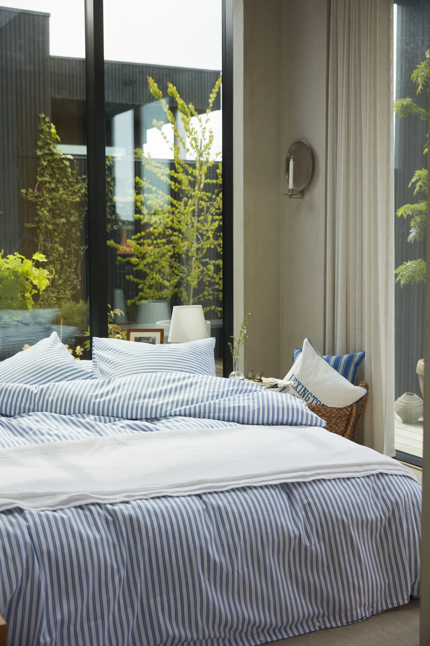 Lexington Striped Cotton Poplin Dekbedovertrek 150x210 Cm - Afbeelding 3